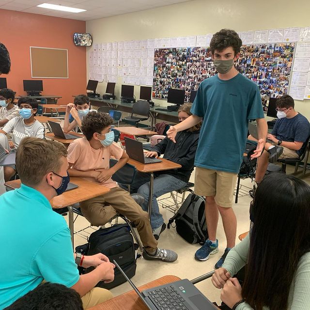 Suncoast's Debate Club meets in-person for the first time in over a year. 