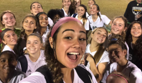Huge smiles from the girls varsity soccer team after their huge wins from the week. #undefeated