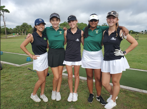 Suncoast girls golf team poses after placing third at Jensen Beach on October 26. 