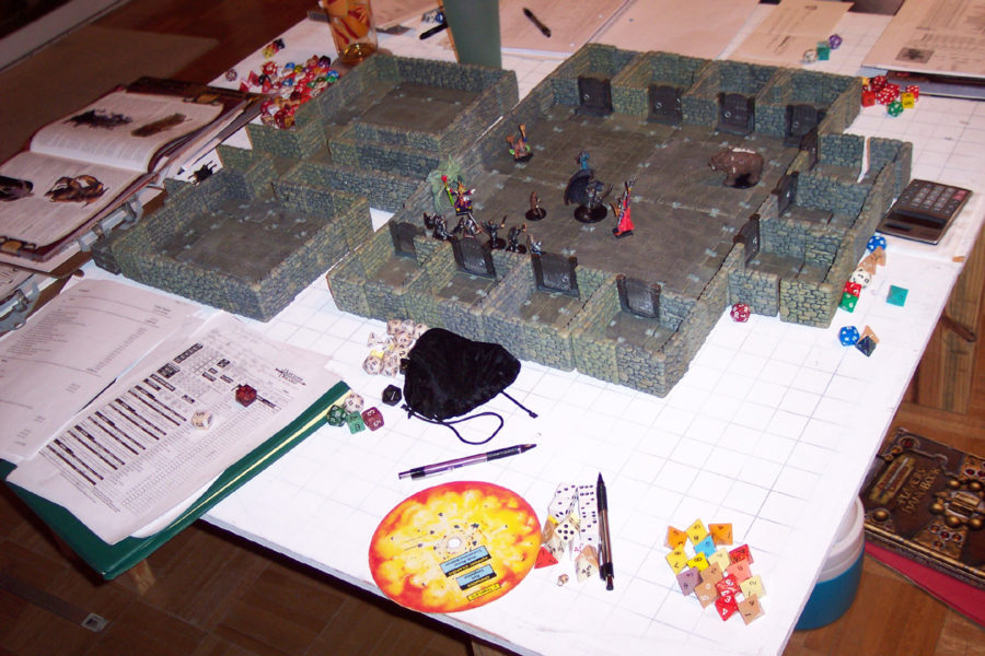 An+in-progress+game+of+Dungeons+and+Dragons.+