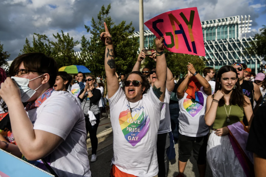 Protesters rally against the Dont Say Gay Bill in Miami Beach on March 13. 